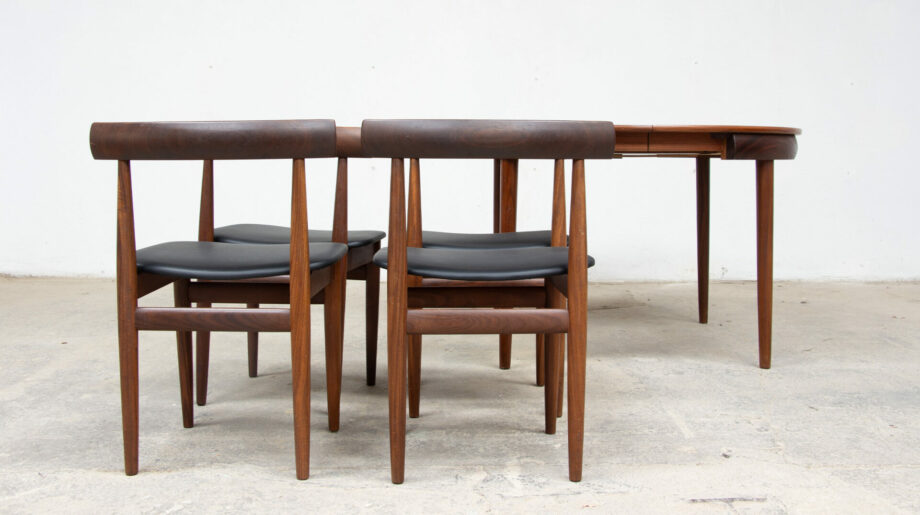 table-scandinave-chaises-vintage-lyon-hans-olsen-roundette-danoise-frem-rojle-teck-danish-modern-scanidnavian-teak-midcentury-dining-olddesign-XX-mobilier-set-chair