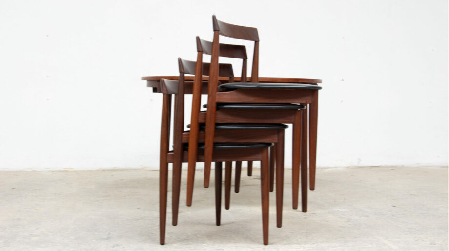 table-scandinave-chaises-vintage-lyon-hans-olsen-roundette-danoise-frem-rojle-teck-danish-modern-scanidnavian-teak-midcentury-dining-olddesign-XX-mobilier-set-tripode-tripod